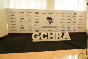 Conference backdrop for GCHRA event