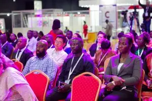 Audience at an event, focused attention