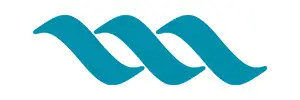 Three wavy lines in teal color